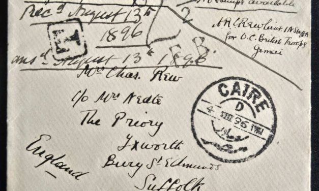 Sudan 28 Jul 1896 Gemai no stamps Dongola Expedition Cover and letter