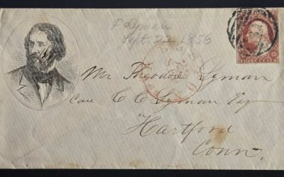 U.S.A. 22 Sep 1856 3c Boston/Hartford J.C. Fremont Corner Cover