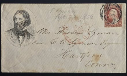 U.S.A. 22 Sep 1856 3c Boston/Hartford J.C. Fremont Corner Cover