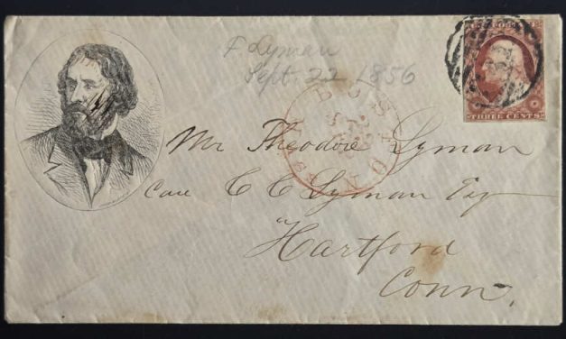U.S.A. 22 Sep 1856 3c Boston/Hartford J.C. Fremont Corner Cover