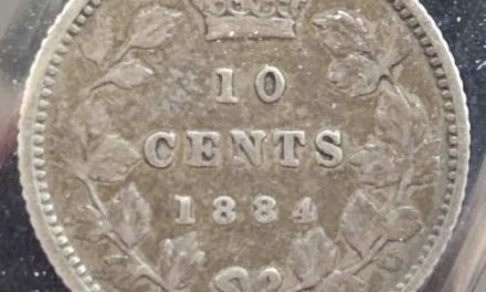 Canada ICCS F12 1884 Queen Victoria Silver 10 Cents