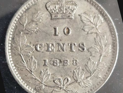 Canada ICCS AU50 1888 QV Silver 10 Cents