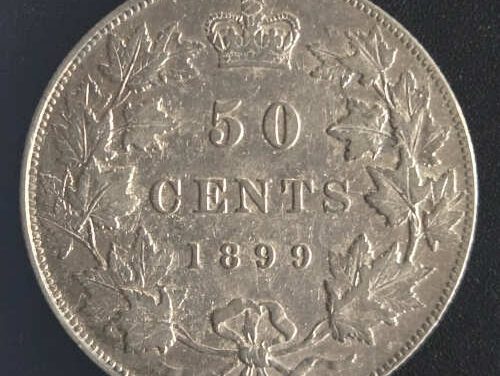 Canada VF20 1899 QV Silver 50 Cents