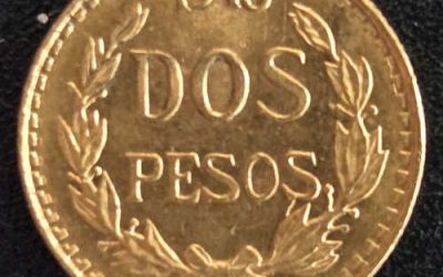 Mexico BU 1945 Gold 2 Pesos .0482oz AGW