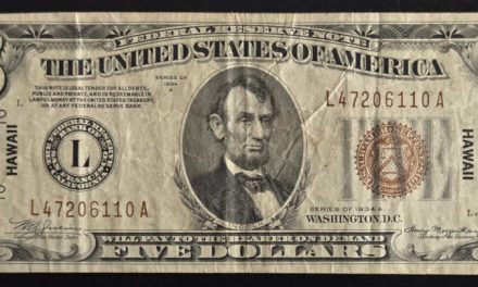 U.S.A. 1934A Hawaii Overprint $5 Banknote