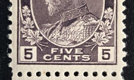 Canada #112LW VF LH 1922 5c Type D Lathework Admiral