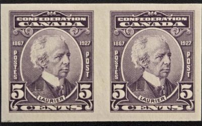 Canada #144a VFNH 1927 5c Imperforate Pair, 250 issued