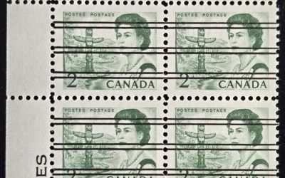 Canada #455xx VFNH UL 1967 2c Precancel ribbed paper Blk (4)