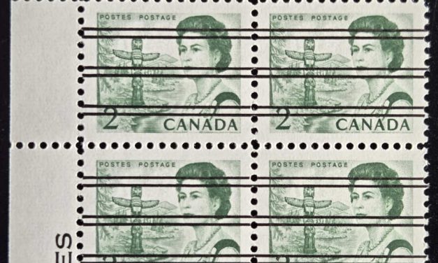 Canada #455xx VFNH UL 1967 2c Precancel ribbed paper Blk (4)