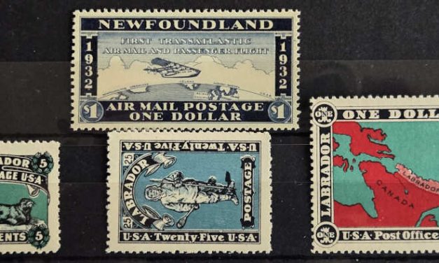 Newfoundland 1908/32 mainly NH labels, $1 Map Unu (4)