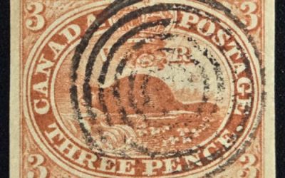 Canada #4 F/VF Used 1852 3d Red, Brun B/S, 2022 Gratton Cert