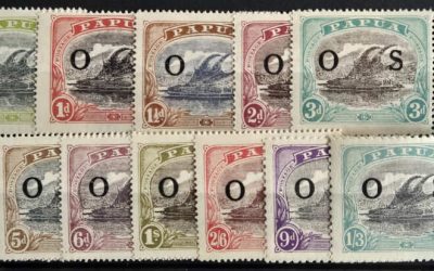 Papua #O1-O2 F/VF Mint 1931 Official Set (12)