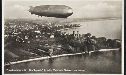 Graf Zeppelin Unu sightseeing handstamp Real Photo Postcard