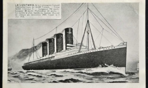 R.M.S. Lusitania Unu French B&W Postcard