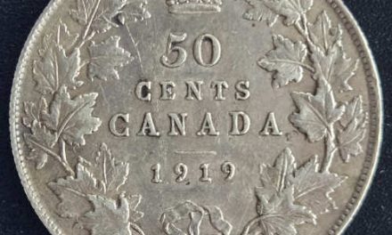 Canada AU55 1919 George V Silver 50 Cents