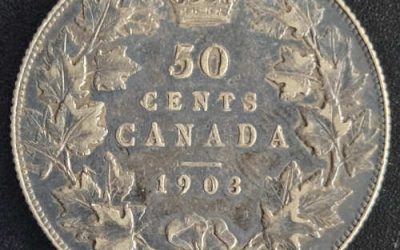 Canada XF40 1903H Edward VII toned silver 50 Cents