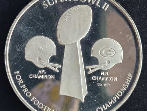 Super Bowl II Proof 60.11gm Silver Medal
