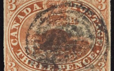 Canada #4 F/VF Used 1852 3d Beaver, 2022 Gratton Cert.