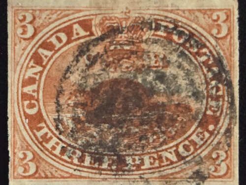 Canada #4 F/VF Used 1852 3d Beaver, 2022 Gratton Cert.