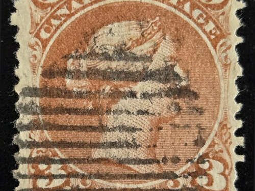 Canada #25a Fine+ Used 1868 3c Watermarked LQ