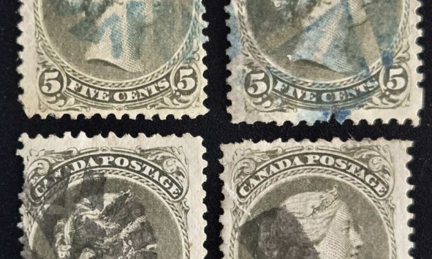 Canada #26 Fine fancy cork Used 1875 5c LQ quartet