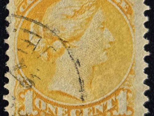 Canada #35viii Fine Used 1870 1c Strand of Hair Variety