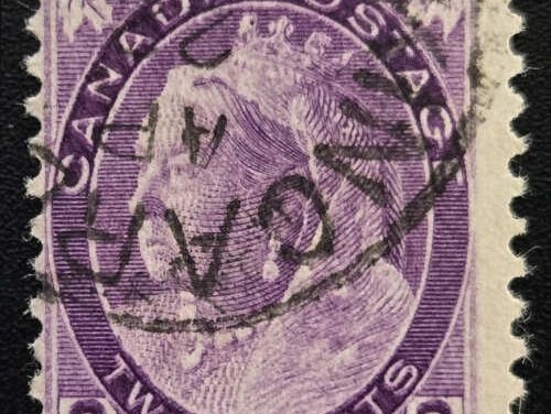 Canada #76 Fine Used 1898 2c Dramatic Slip Print