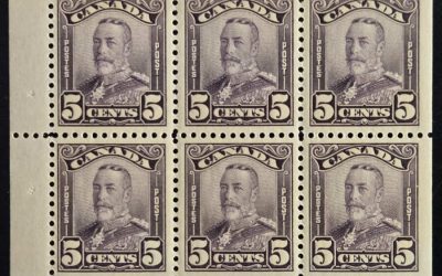 Canada #153a VF 5 Never Hinged 1929 5c Booklet Pane (6)