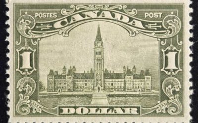 Canada #159 VF Mint 1929 $1 Parliament selected for centering