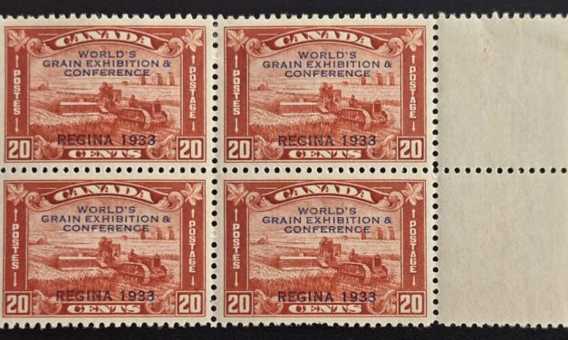 Canada #203i VF Mint 1933 20c Broken X Variety in Block (4)