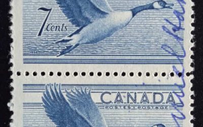 Canada #320 VF Mint 1952 7c Emanuel Hahn artist-signed Pair