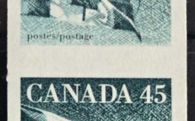 Canada #1396a VFNH 1995 45c Flag Imperforate Pair