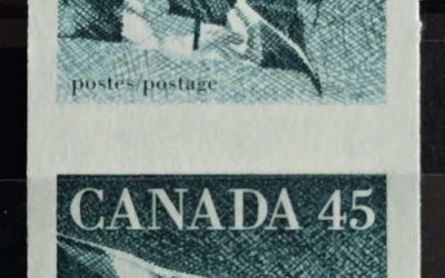 Canada #1396a VFNH 1995 45c Imperforate Pair