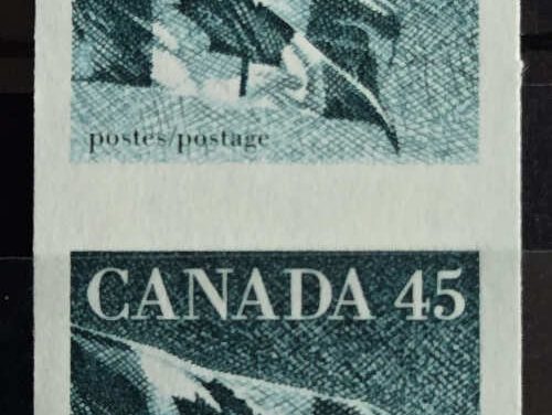 Canada #1396a VFNH 1995 45c Imperforate Pair