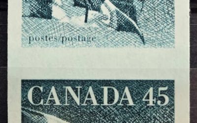 Canada #1396a VFNH 1995 45c Flag Imperforate Pair