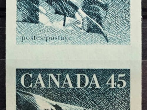 Canada #1396a VFNH 1995 45c Flag Imperforate Pair