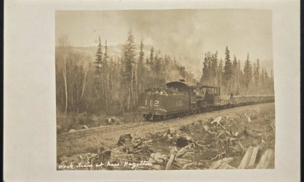Work Train at New Hazelton, B.C. Unu GT Pacific real photo Postcard