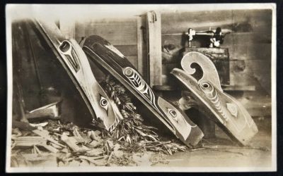Dancing Masks, Nootka, V.I. Real Photo