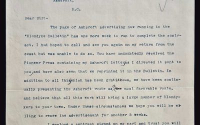 Klondyke Bulletin 2 Feb and 7 Mar 1898 Letter and ad request duo