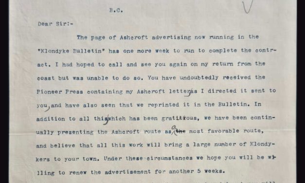 Klondyke Bulletin 2 Feb and 7 Mar 1898 Letter and ad request duo