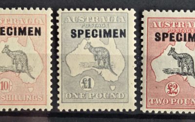 Australia #127S-129S Never Hinged 1932/35 Roo Specimen trio