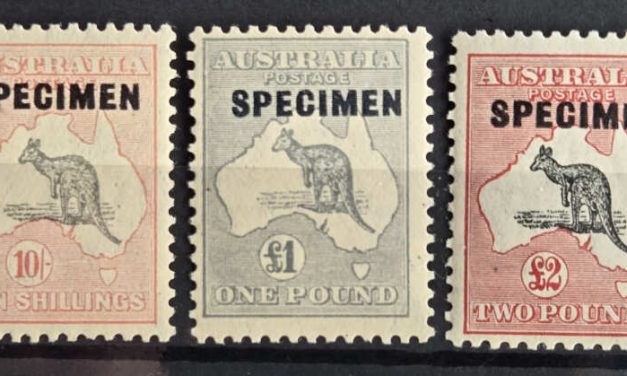 Australia #127S-129S Never Hinged 1932/35 Roo Specimen trio