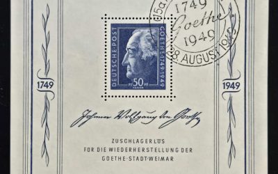 East Germany #10NB11 28 Aug 1949 Used Goethe S/S