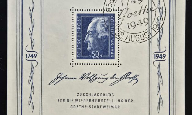 East Germany #10NB11 28 Aug 1949 Used Goethe S/S