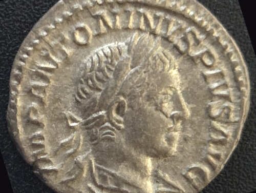 Elagabalus AD 218-222 2.62gm Silver Denarius w/ Sol etc