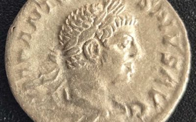 Elagabalus AD 218-222 2.64gm Silver Denarius w/ Abundantia