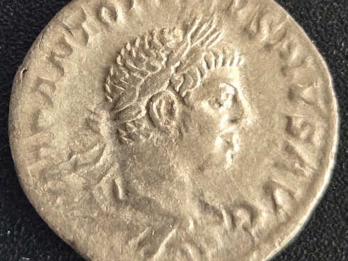 Elagabalus AD 218-222 2.64gm Silver Denarius w/ Abundantia