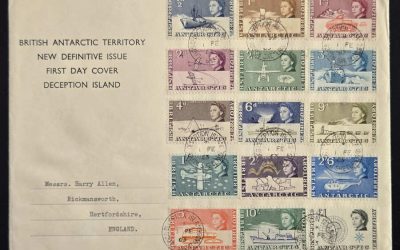 B.A.T. #1-16 1 Feb 1963 Deception Island FDC to U.K. (16)