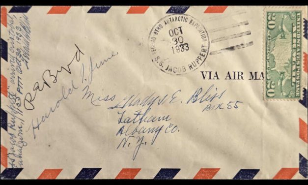 Admiral Byrd etc signed 30 Oct 1933 20c Antarctic Expedition Cover