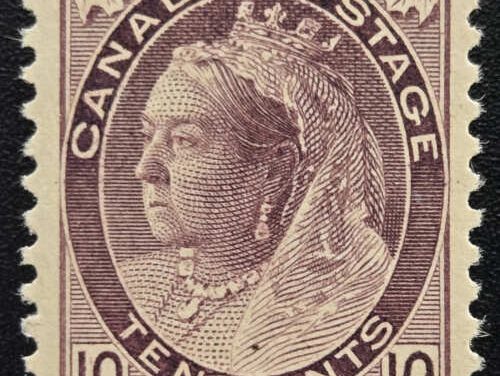 Canada #83 F/VF Mint 1898 10c QV Numeral